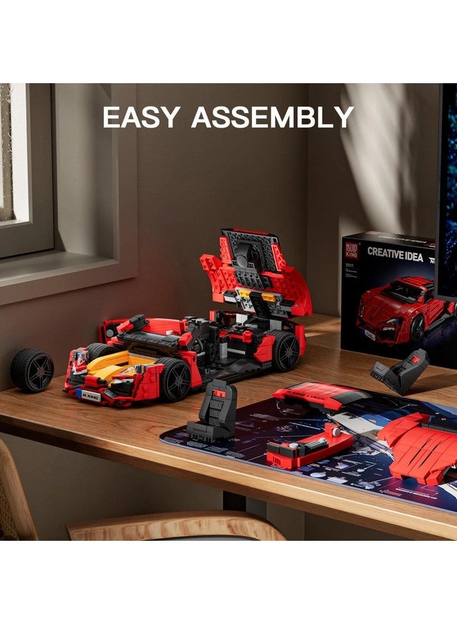 Car Building Sets (10117) - 1:12 Scale Red Sports Car