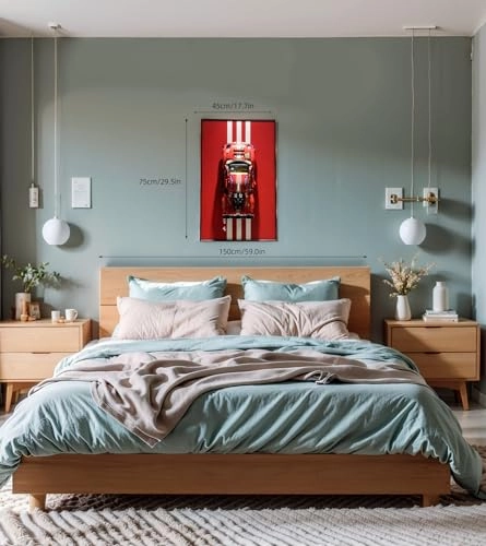 Display Wallboard for LEGO Technic Ferrari 488 GTE 42125 - Aluminium