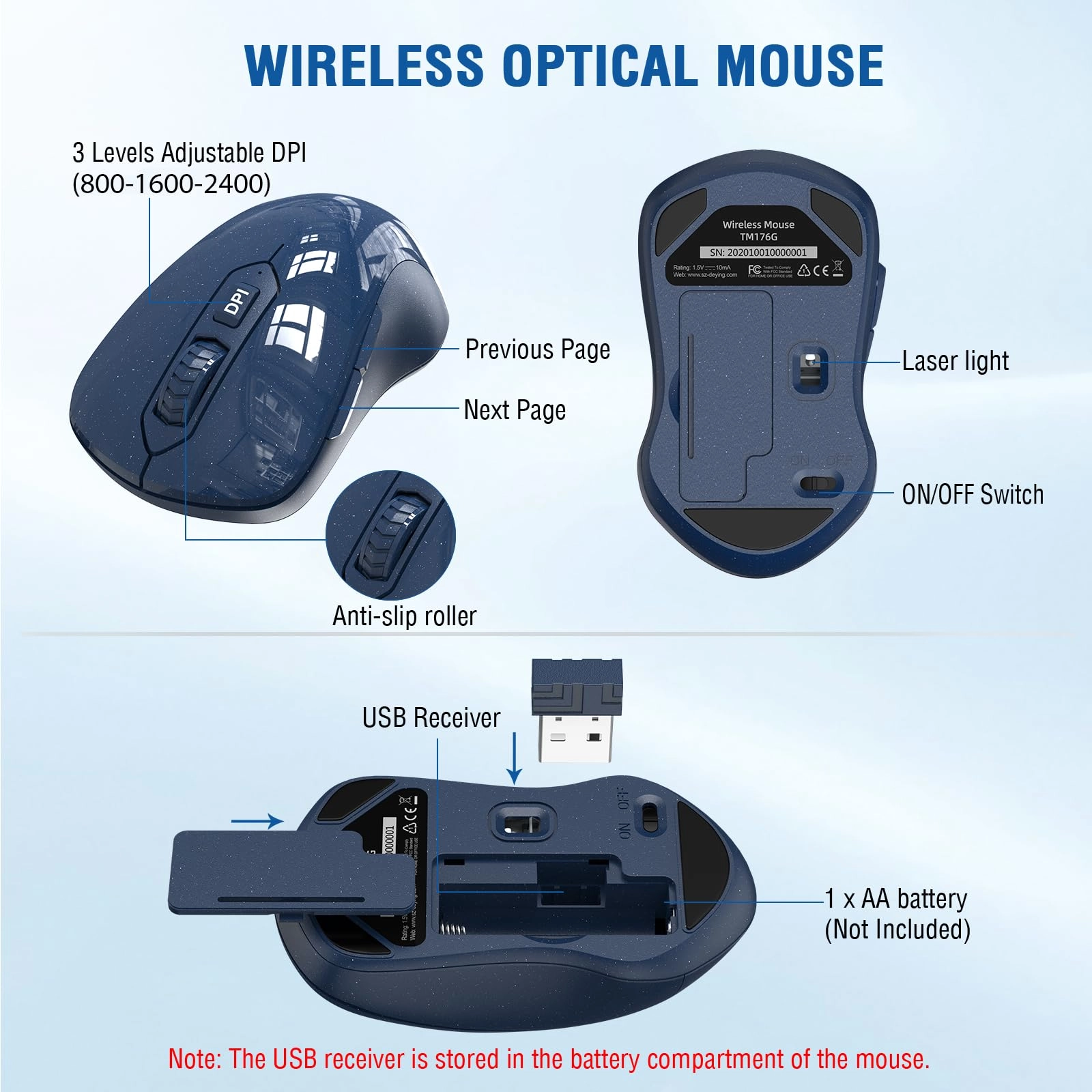 Keyboard and Mouse Combo - QWERTY Wireless