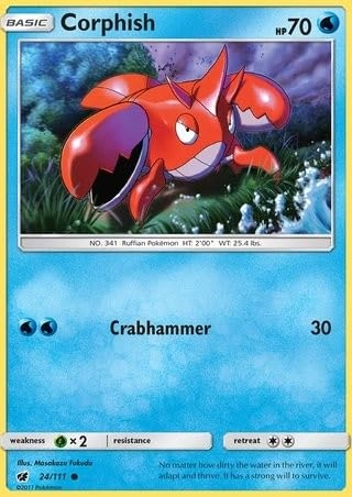 Pokémon Pokemon Corphish 24/111 - English + Toploader