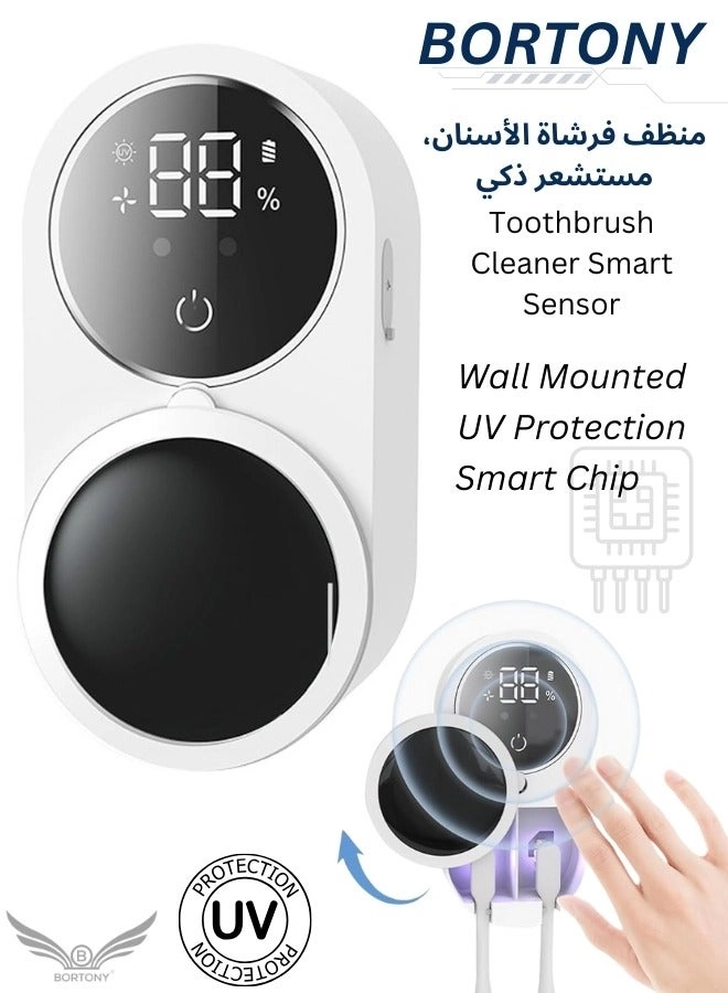 BORTONY Toothbrush Cleaner - two separate slots Wall Mounted