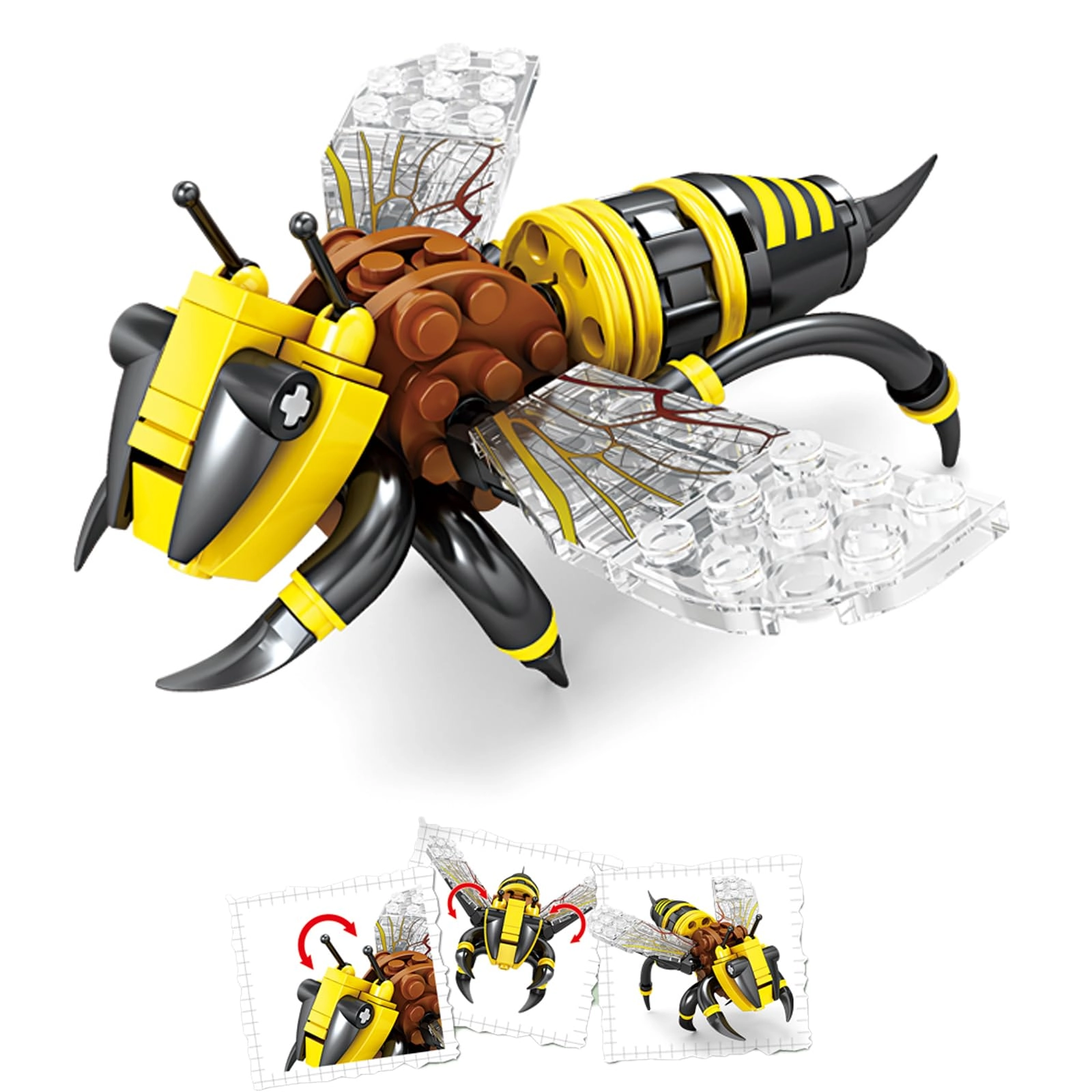 Vilbocr Mini Insect Building Blocks Toy - Bees 1 pcs