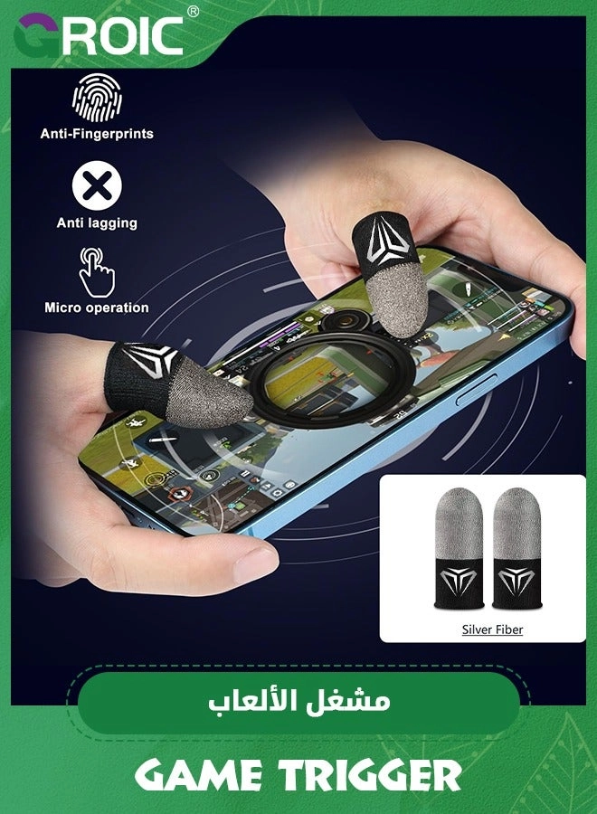 Mobile Game Trigger - Conductive Clip + Silver Fiber Thumb Gloves