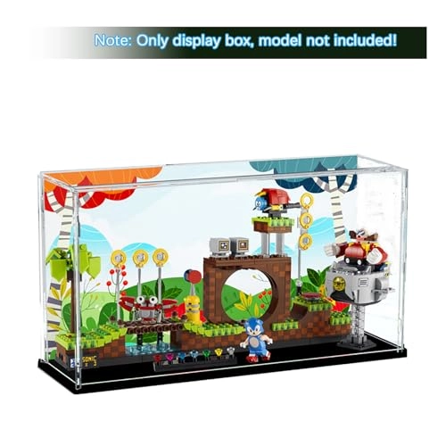 Acrylic Display Box for 21331 - 40 x 12 x 22 cm Black base painted model (3mm)