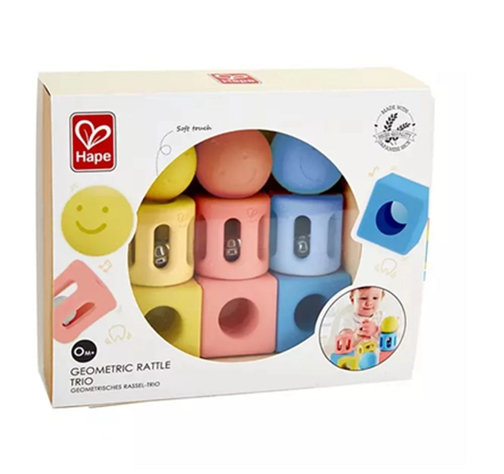 Geometric Rattle - 0 months rice-based materials 3 piece(s)