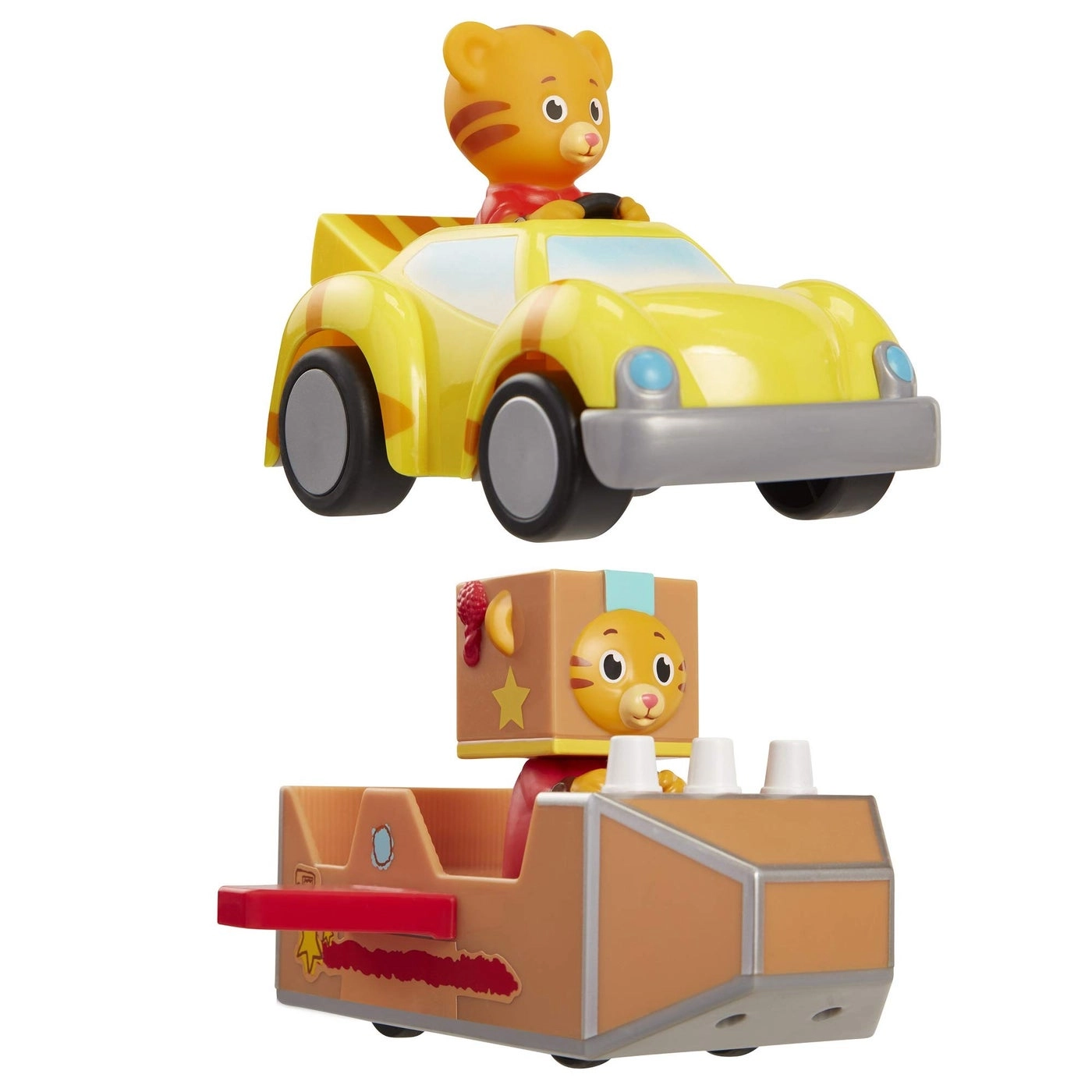 Daniel Tiger's Neighborhood Tigertastic Car - Pull Back + Rocket 2pcs
