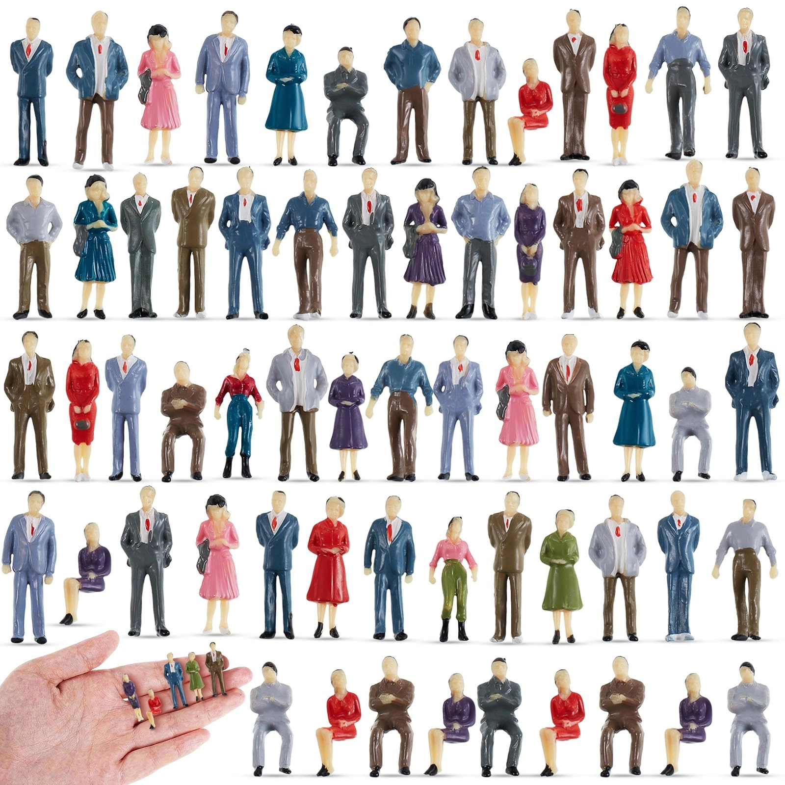 juexica Mini People Figurines - 100 1: 75 Scale
