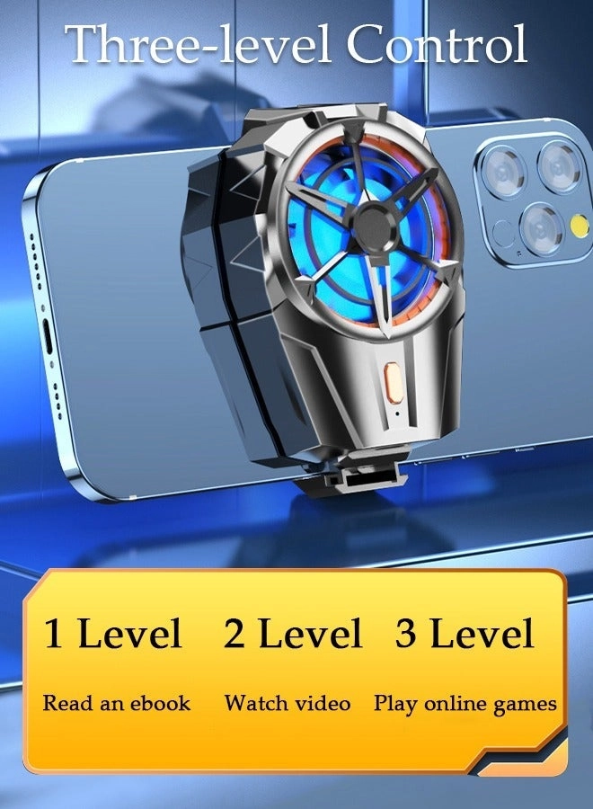 Phone Cooler - Fast Cooling 3-Gear Wind Speed Adjustable Stand Fits All iPhone Android Smartphones