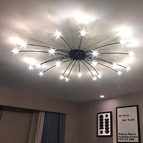 Nordic Art Stars Ceiling - G4 21 head Black and white light