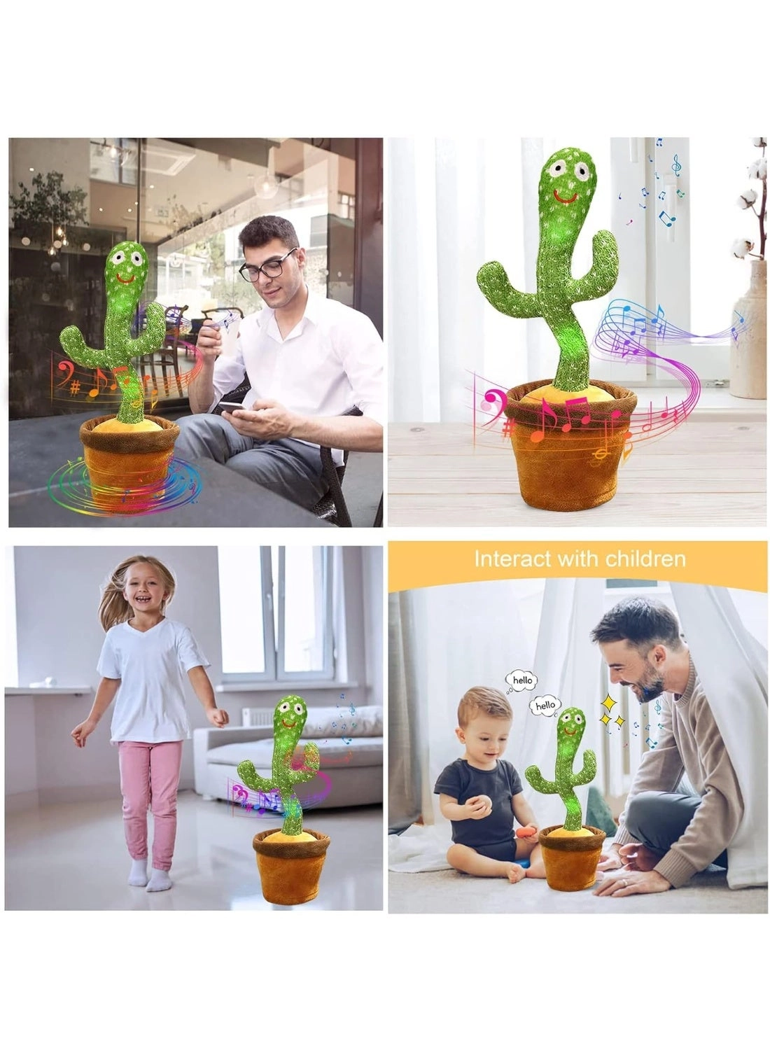 Talking Dancing Cactus Musical Toy
