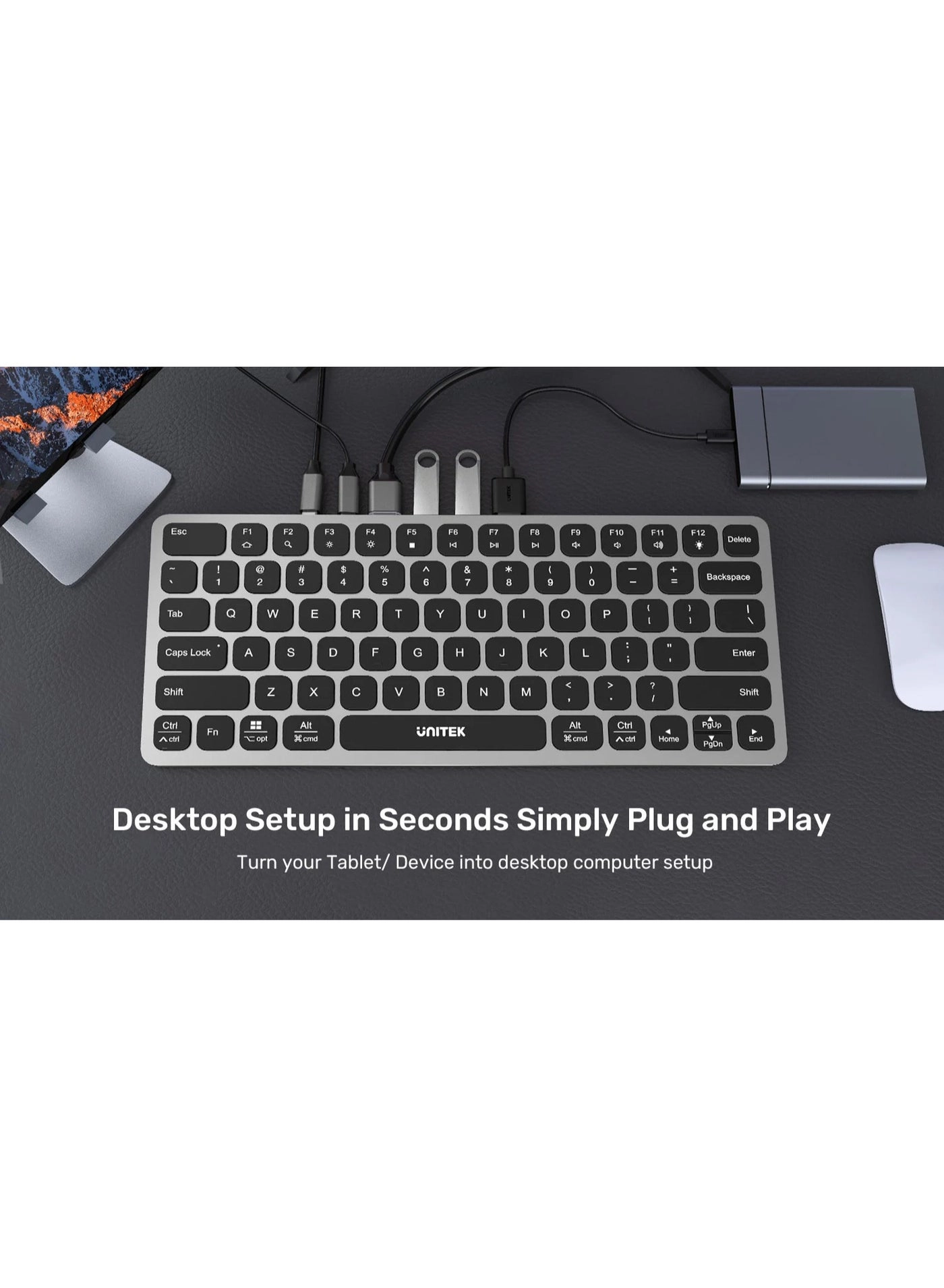 9-in-1 USB-C Hub with Keyboard - USB Type C