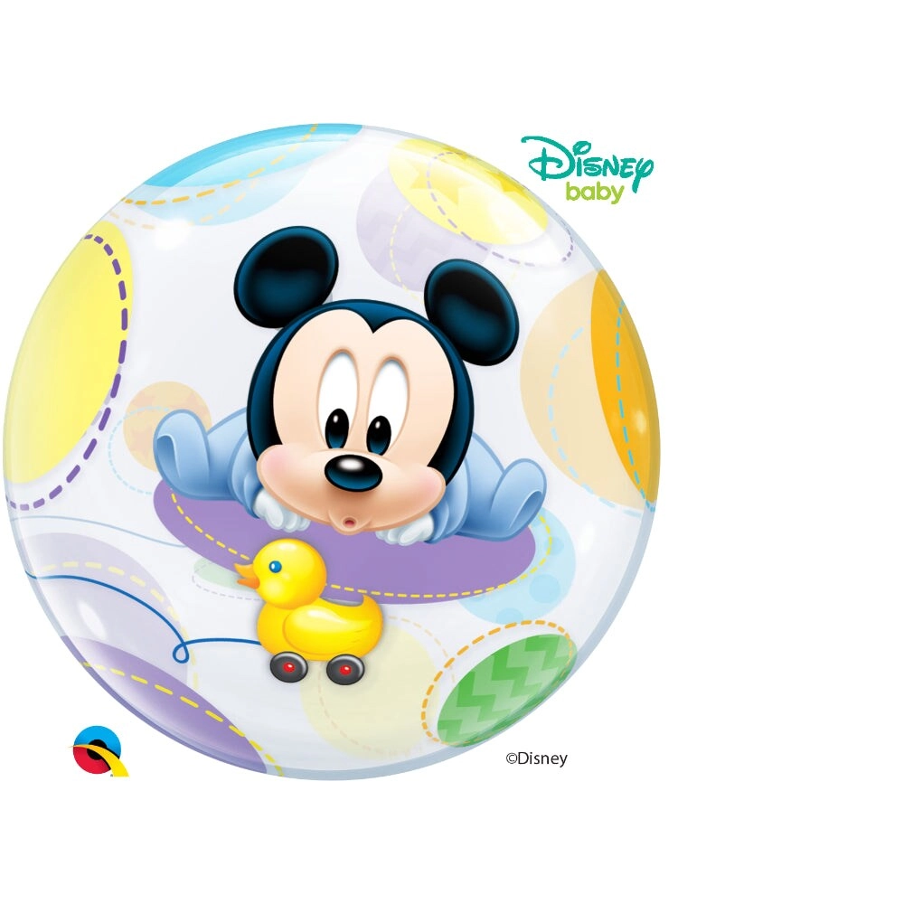 Party Zone Baby Mickey Single Bubble Balloon