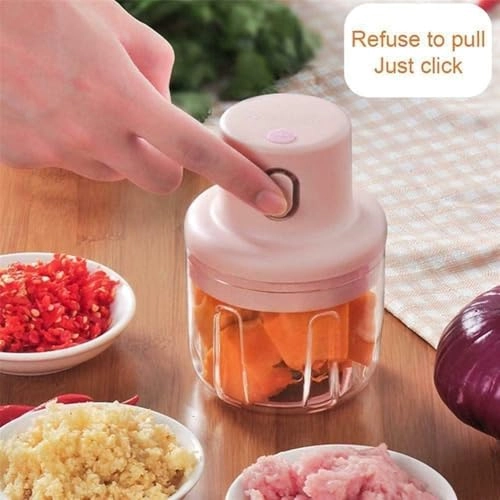 Mini Electric Food Chopper - 250ML USB Rechargeable