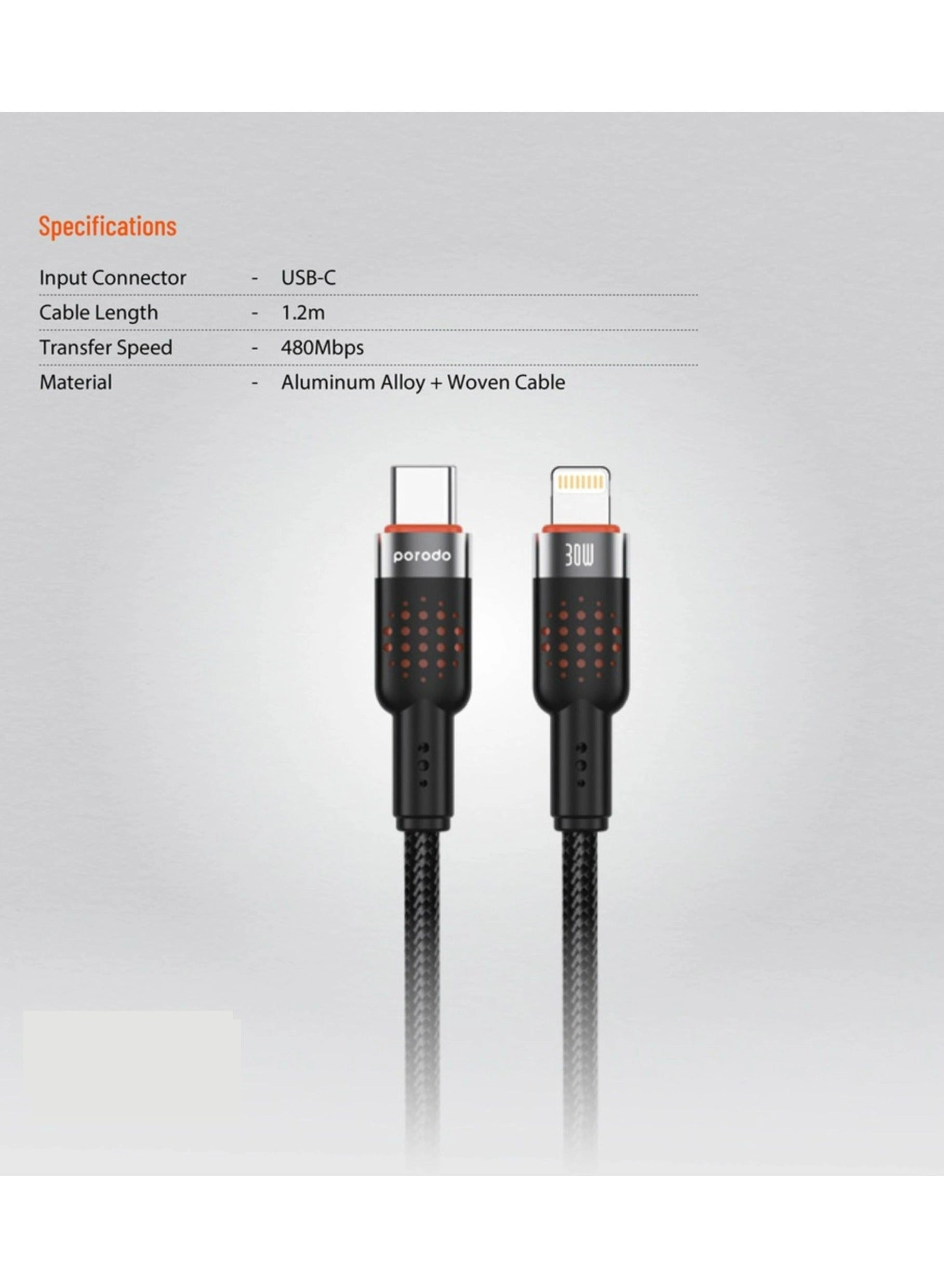 PD-CBL0004 USB-C to Lightning Cable 1.2m