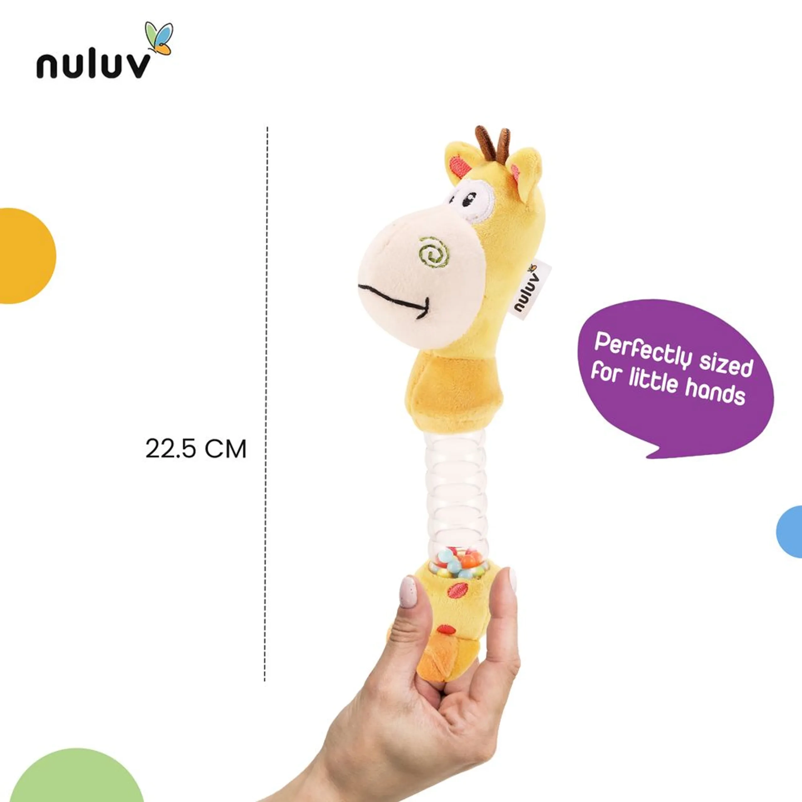 Playtime Giraffe Rattle - Suitable For 0 to 12 Years soft, plush material
