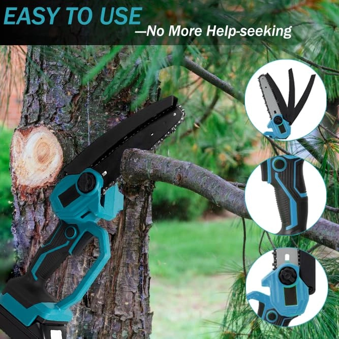 Mini Chainsaw - 6 Inch Cordless Brushless