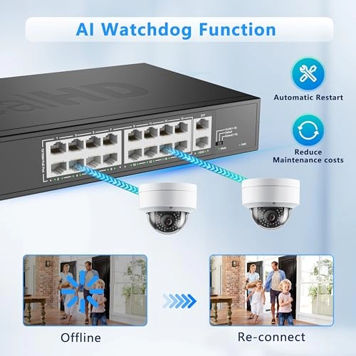 16 port poe gigabit switch 16-ports