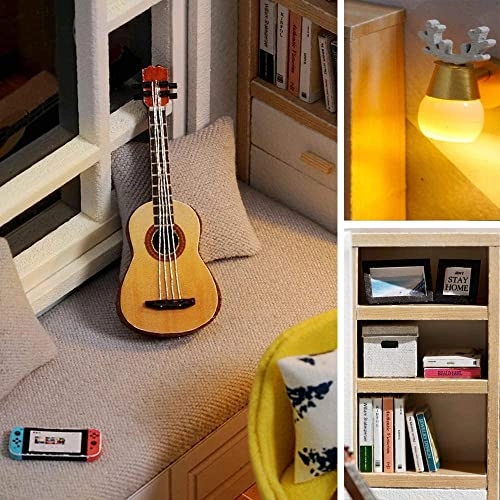 DIY Miniature Dollhouse Kit - Sunshine Study Room 1:32