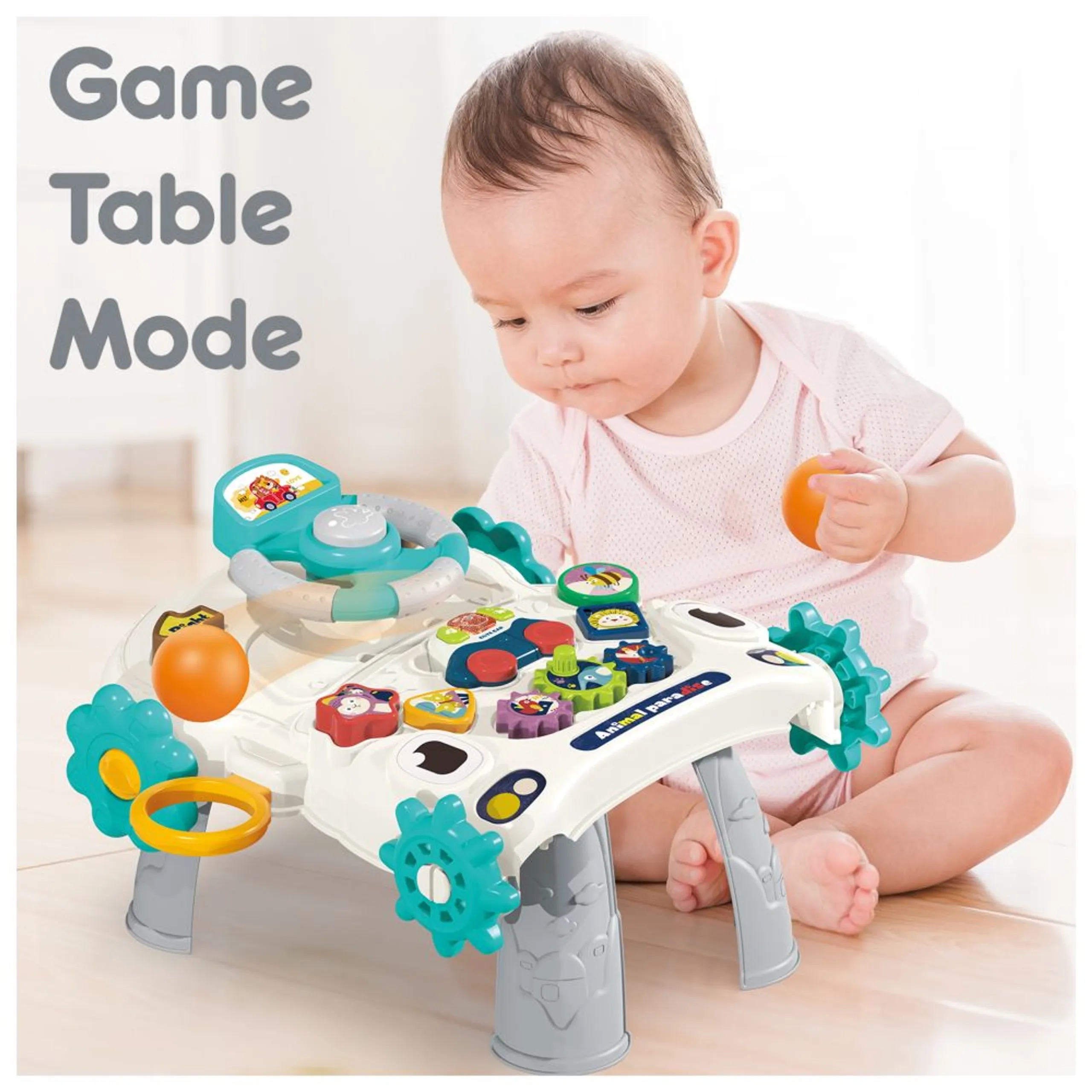 5 in 1 Baby Walker - Musical Keyboard Blue