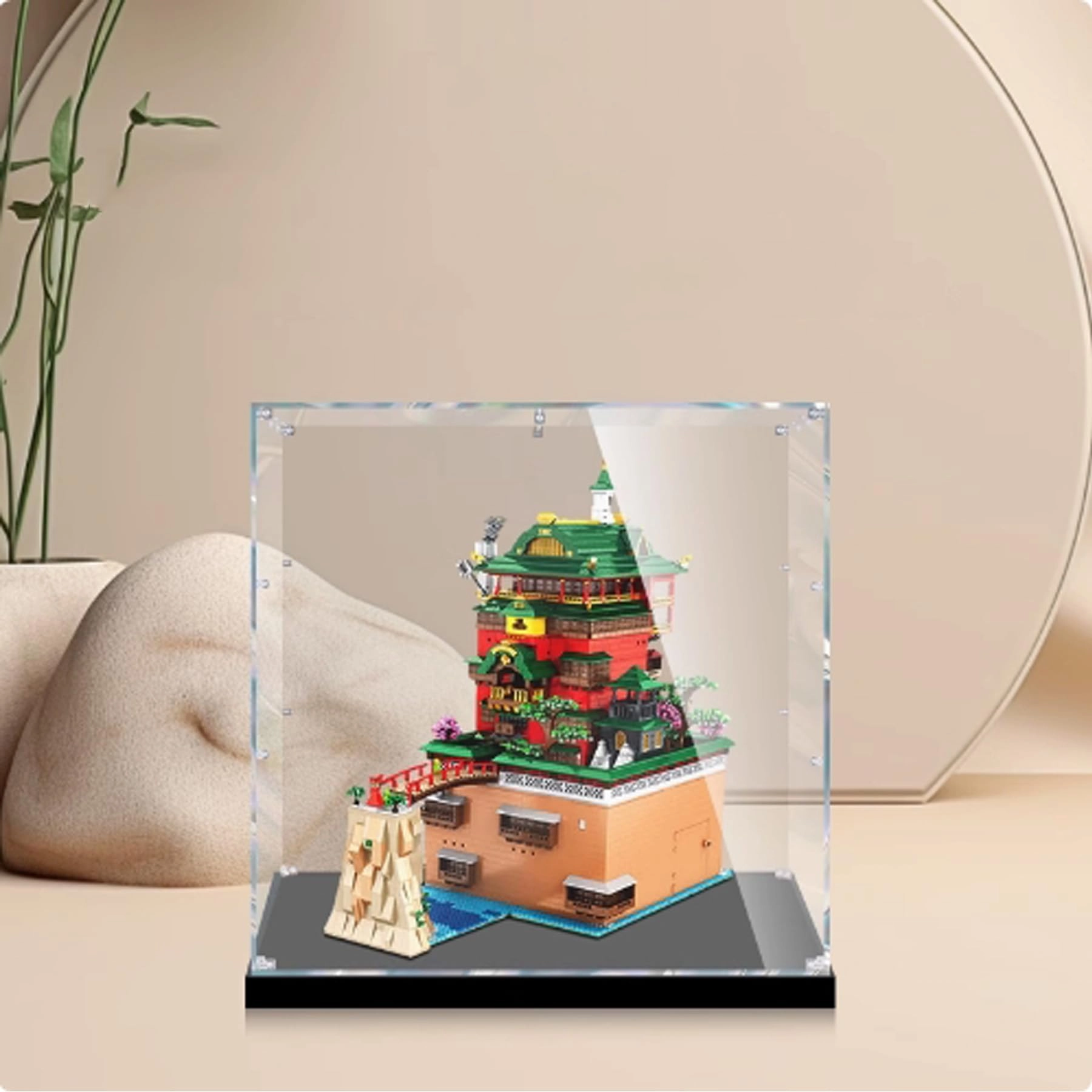 FEIRUBO 55121 Hot Spring Pavilion Display Case - 55 x 65 x 75 cm Black Base