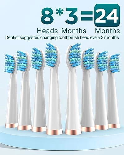 Electric Toothbrush - 8 Brush Heads 5 Modes 2 Minute Timer