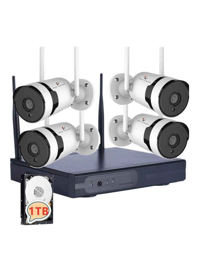 TOMVISION Wireless Surveillance System - 4 8CH 3.0MP