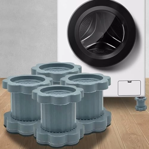 Anti-Vibration Washing Machine Mat - 4 Pieces Adjustable Universal Rubber Feet