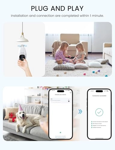 Light Bulb Security Camera 2K