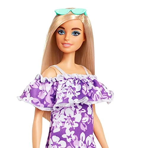 Barbie Loves The Ocean - Plastic Purple Floral Dress Ages 3+