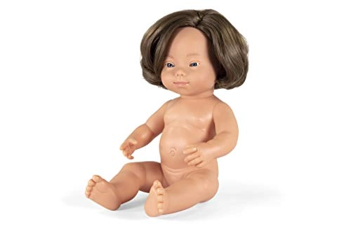 Educational Anatomically Correct Baby Doll - 15" Soft vinyl Caucasian Girl Down Syndrome Ages 10 months+
