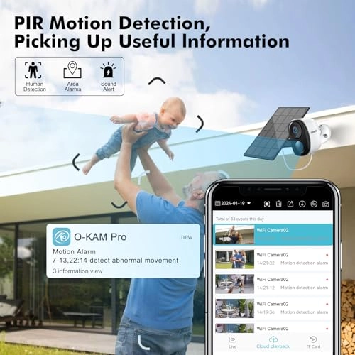 Solar-Powered Security Camera 2K