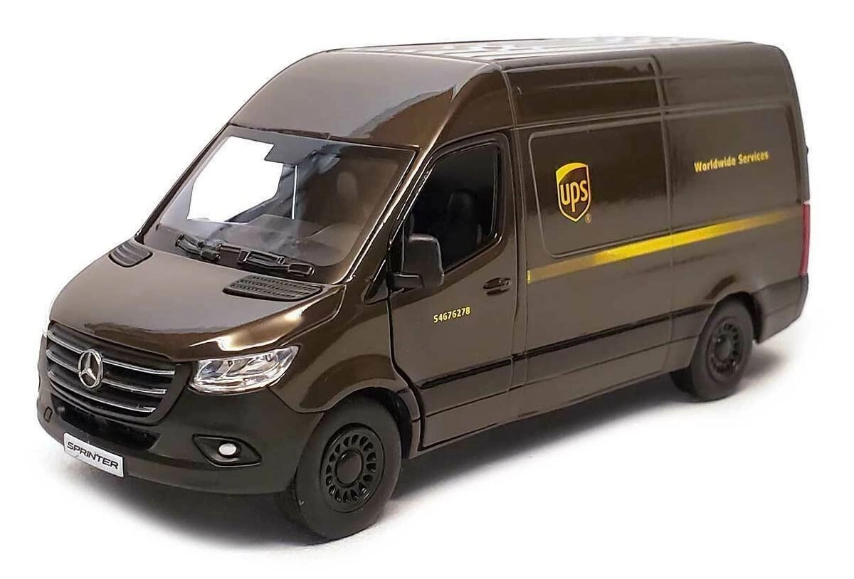 Kinsmart Mercedes-Benz Sprinter UPS Edition Delivery Van - 1:48