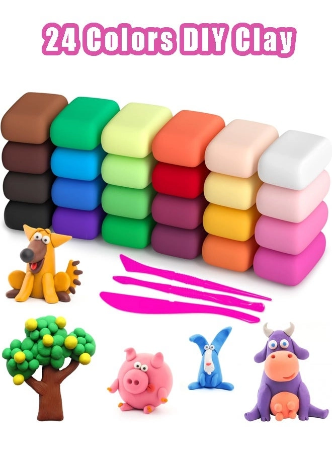 Generic Magic Air Dry Clay - 3+ years 24 pcs