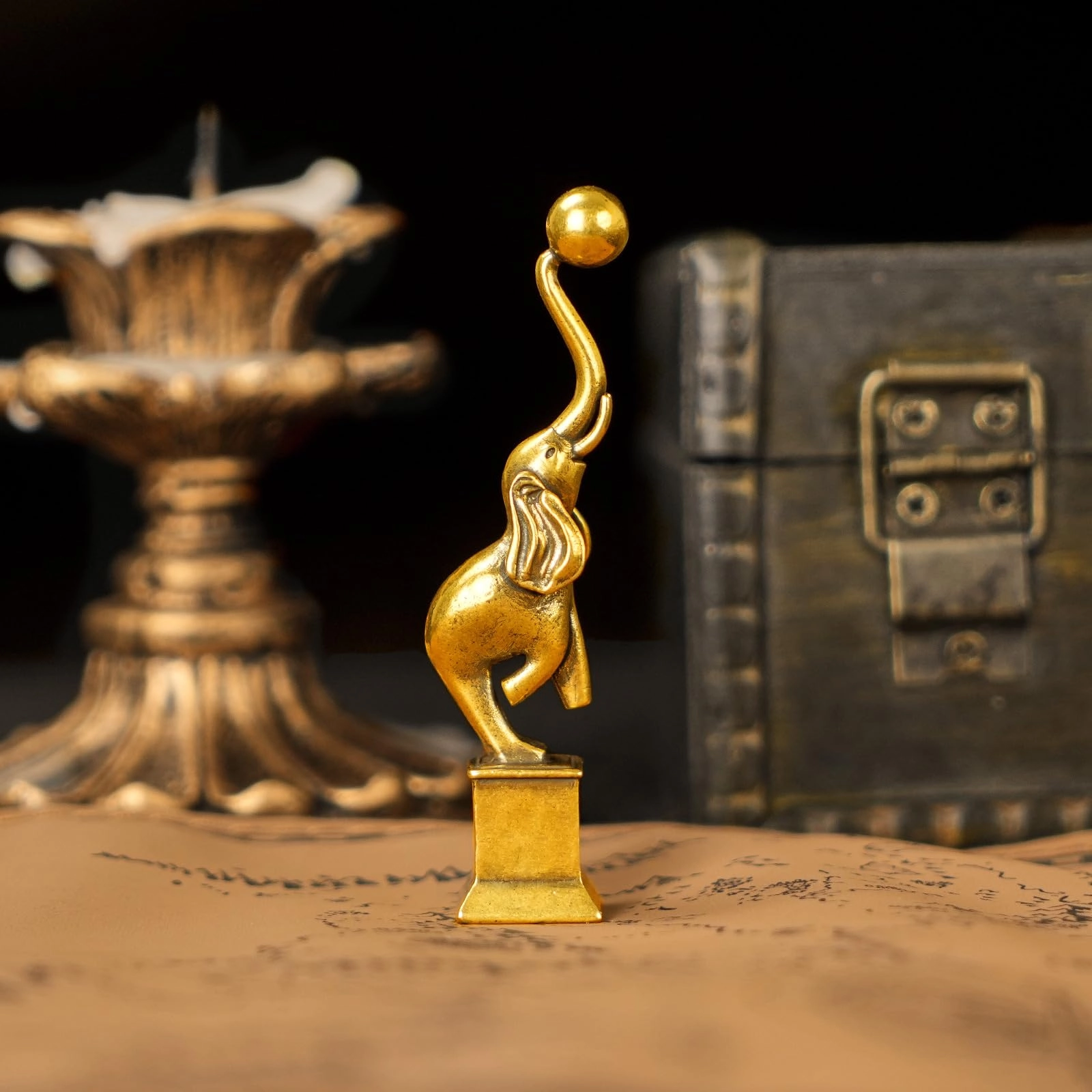 Elephant Sculpture - Brass