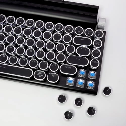 LED Backlit Retro Mechanical Keyboard - Bluetooth