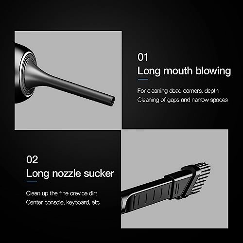 Mini Car Vacuum Cleaner - 9000PA Cordless Rechargeable