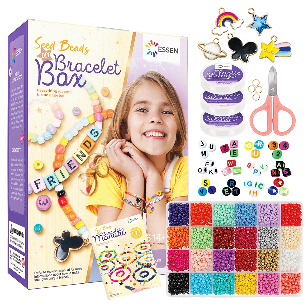 ESSEN Seed & Alphabet Beads - 24 assorted colors 3800 pcs