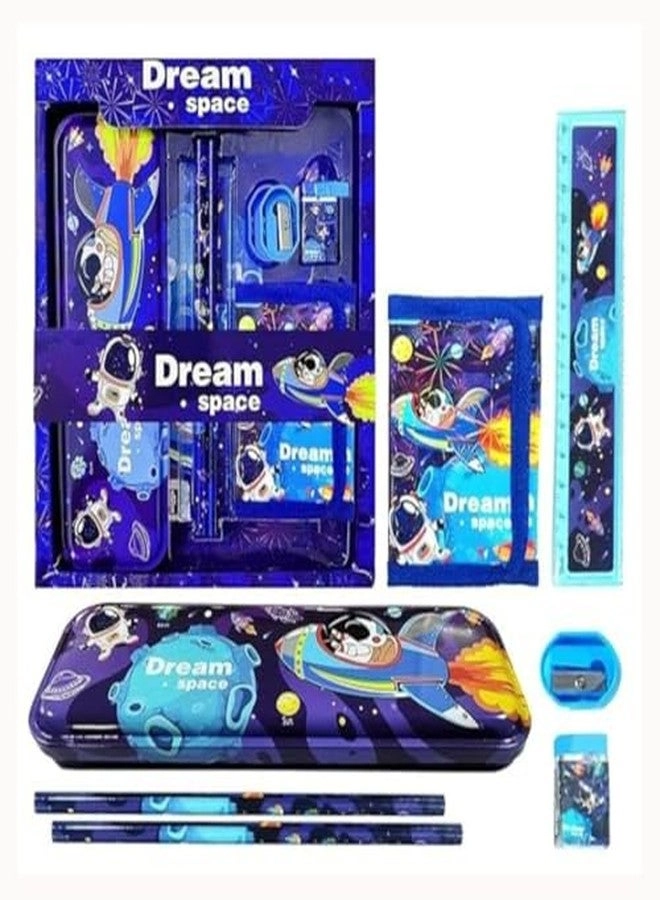 Brijsun Innovations Pencil Box + Pencils + Ruler + Sharpener + Eraser + Wallet