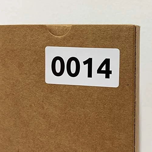 Consecutive Number Inventory Labels - 1000 1.5" x 0.75"