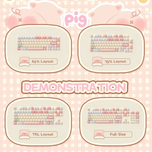 Piggy Party Keycap Set - MOG profile 139-Key