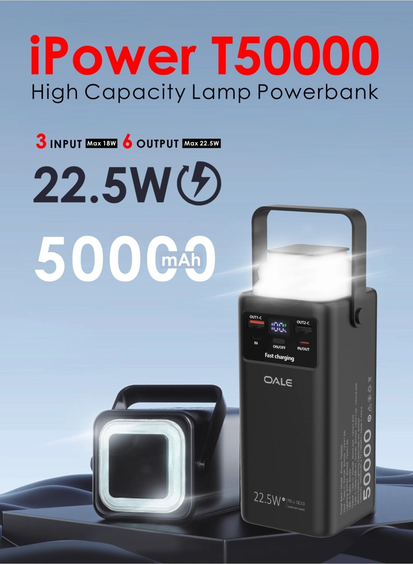 OALE Power Bank - 50000mAh 22.5W