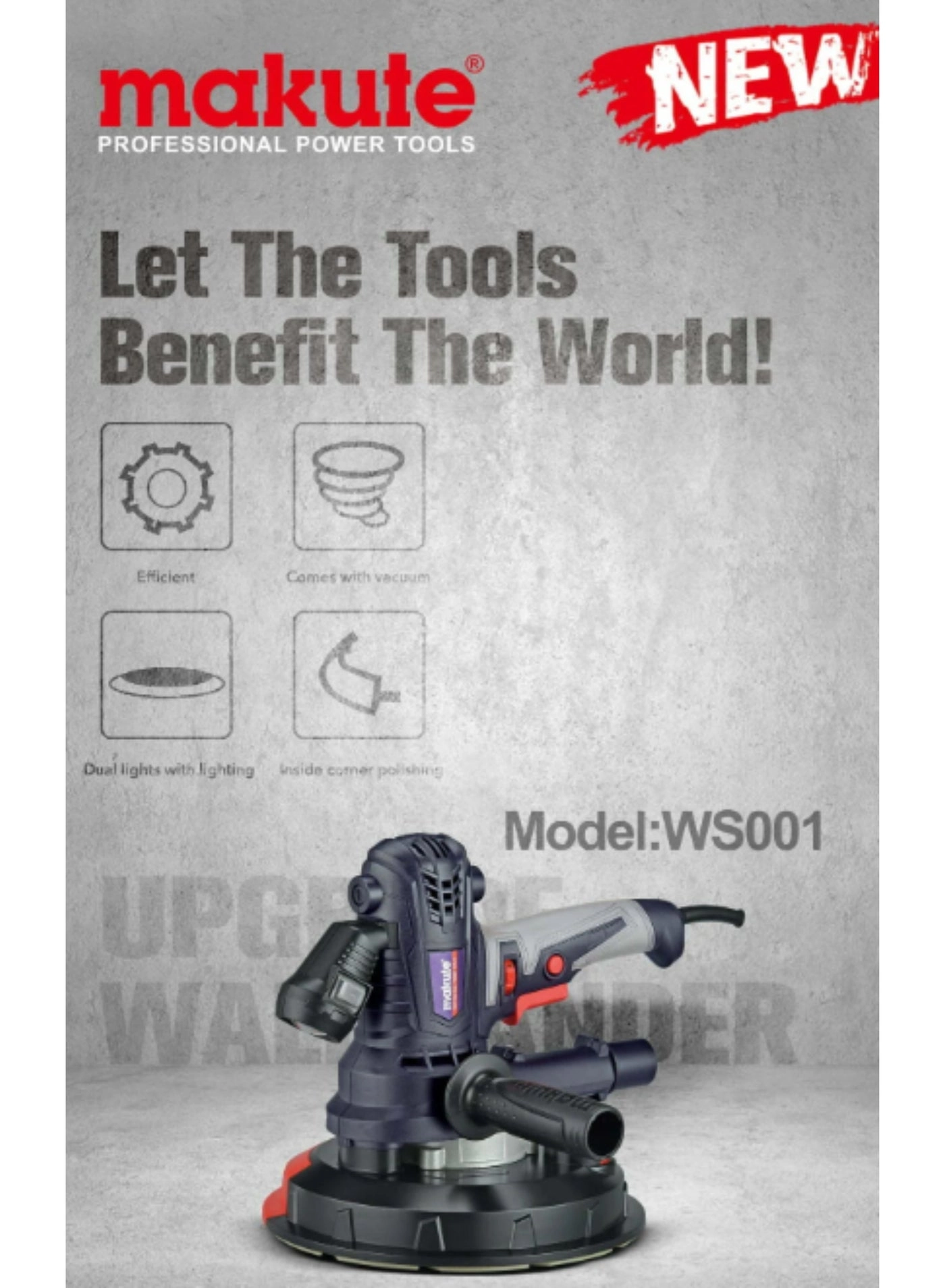 Dry Sander - 7-Inch 850W 1400-2700 RPM