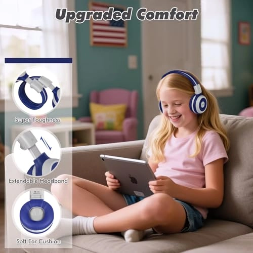 JH-712 - Kids Bluetooth Mint+Grey