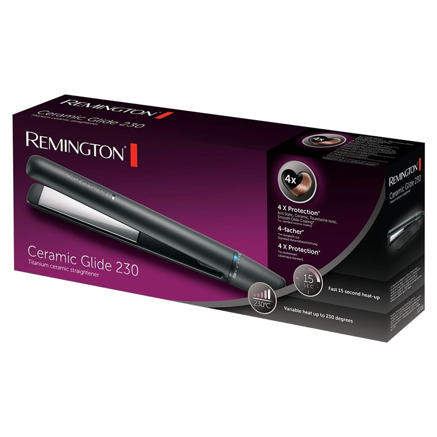 Hair Straightener S3700 - Black 1.8 metre cord