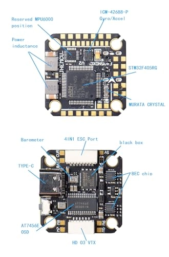 F405 - Baro OSD 16MB 20X20mm 3-6S LIPO