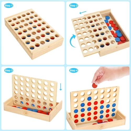 Four Wins - Wood 2 Players