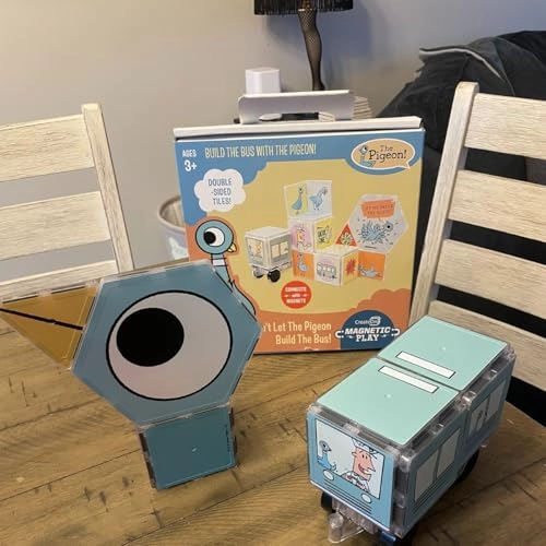 Don't Let The Pigeon Drive The Bus Magnetic Tiles - 3 years+ 16 pieces