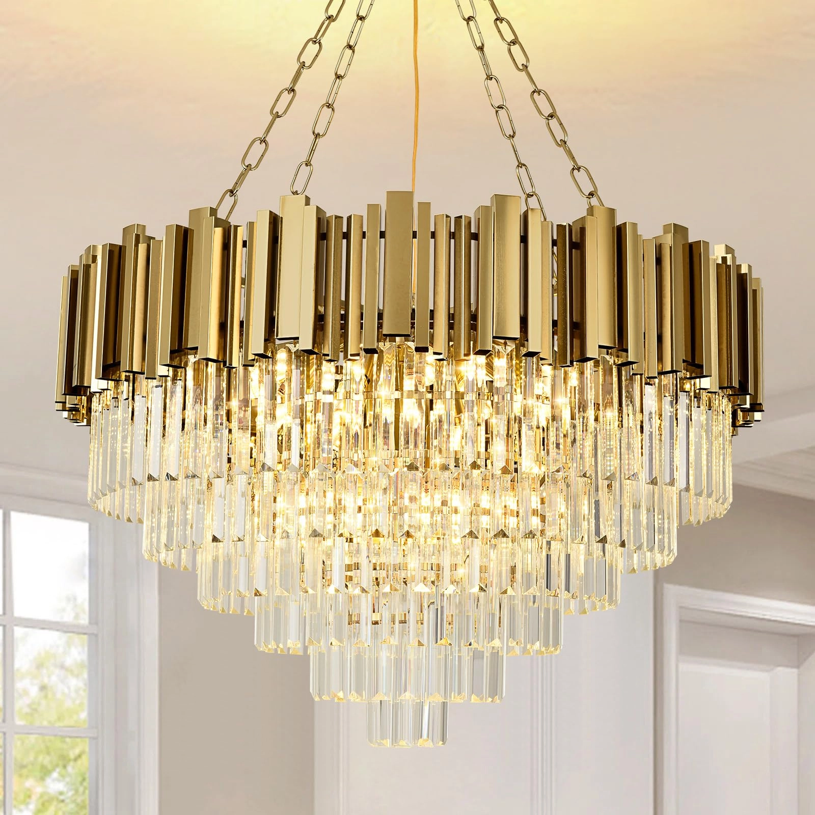 AOOCHOK Crystal Chandelier