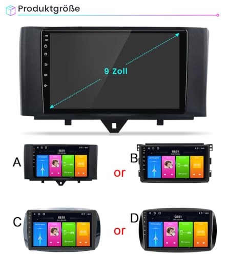Navigator C + Camera 8379 - CarPlay Android GPS Navigation Compatible with Smart Fortwo Forfour 451 453