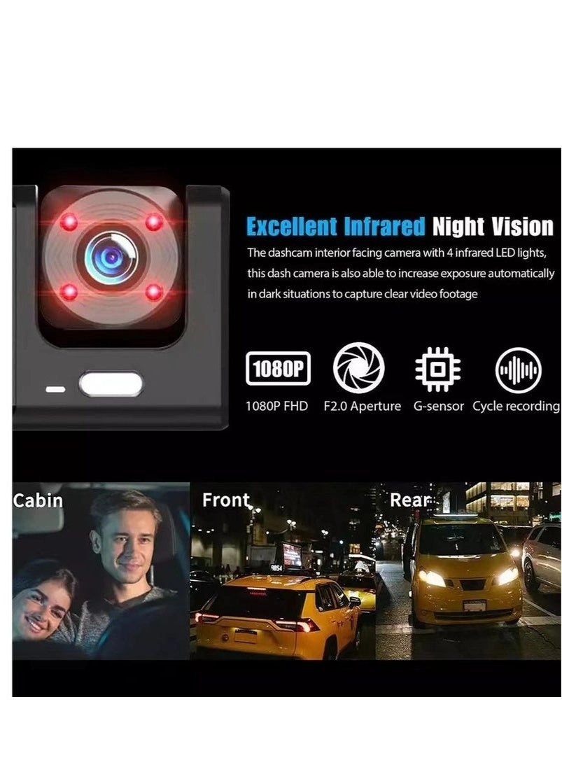 Dual Lens Dash Cam - 1080P